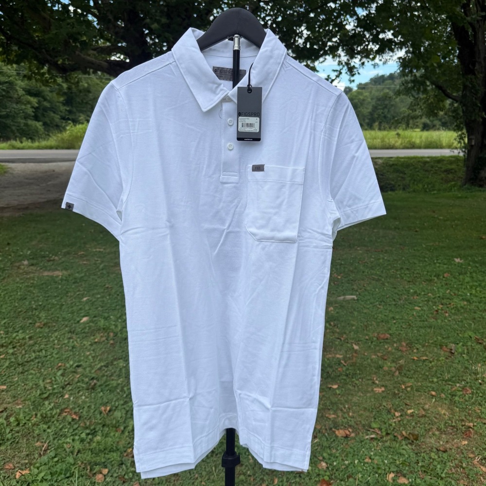 FIGS PRO Mens Technical Pique Scrub Polo‎ Short Sleeve Pocket M22WW1004 Small